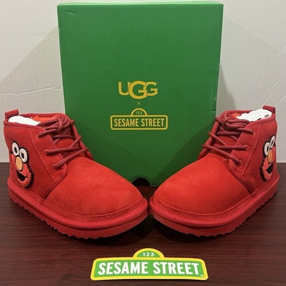 UGG x Sesame Street Neumel (Elmo). Brand New. Little Kids Size: 2y & 3y. - Picture 1 of 7